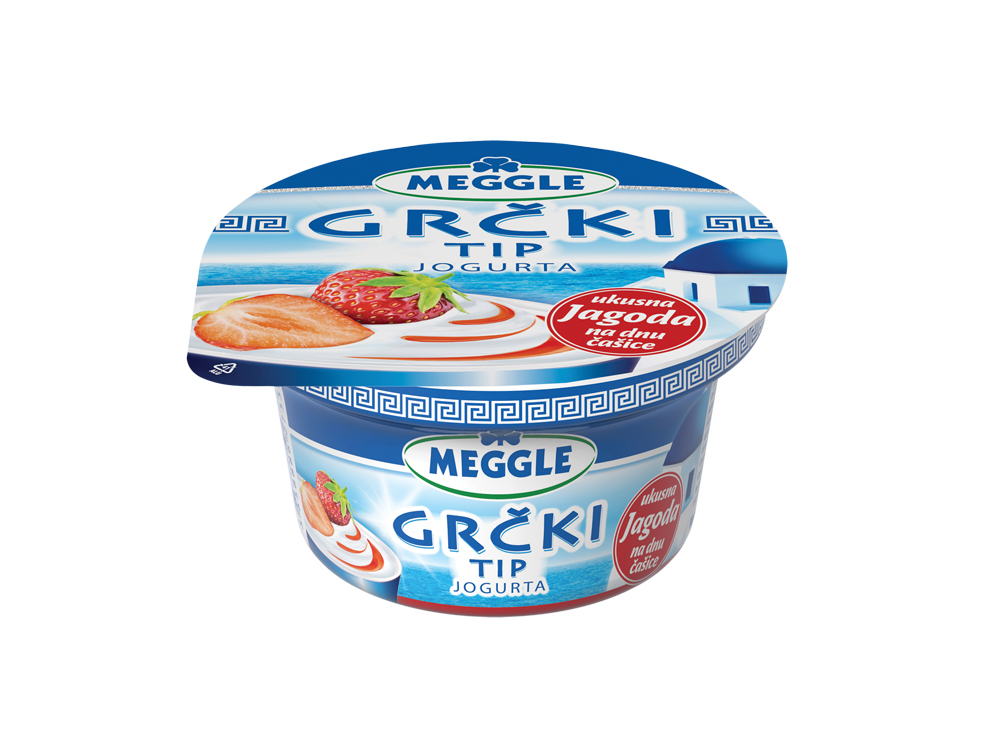 Meggle grški jogurt z okusom jagode